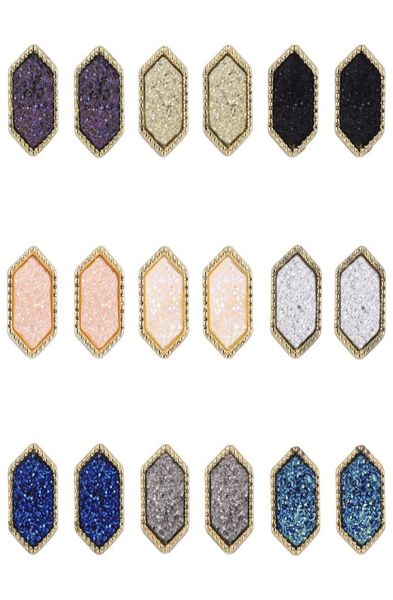 fashion druzy drusy earrings gold plated polygon hexagon geometry faux natural stone resin earrings for women jewelry5057215, Golden;silver
fashion druzy drusy earrings gold plated polygon hexagon geometry faux natural stone resin earrings for women jewelry5057215, Golden;silver