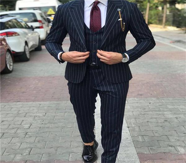 new style groomsmen stripe groom tuxedos peak lapel men suits weddingpromdinner man blazer jacketpantstievest g1053578125, Black;gray
new style groomsmen stripe groom tuxedos peak lapel men suits weddingpromdinner man blazer jacketpantstievest g1053578125, Black;gray