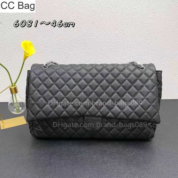 cc bag 9a 46cm large capacity ladies flap designer bags quality caviar classic handbags shoulder bag goldensilver metal chains diamond quilt, White
cc bag 9a 46cm large capacity ladies flap designer bags quality caviar classic handbags shoulder bag goldensilver metal chains diamond quilt, White