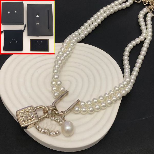 18k gold plated brass copper pendant necklace women designer brand double letter necklaces choker chain crystal imitation pearl wedding jewe, Silver
18k gold plated brass copper pendant necklace women designer brand double letter necklaces choker chain crystal imitation pearl wedding jewe, Silver