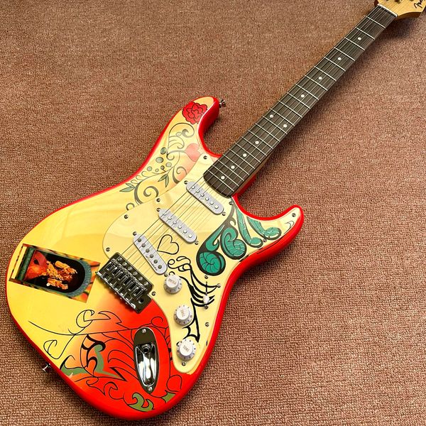 st electric guitar, floral pattern, rosewood fingerboard, tribute to hendrix monterey, ing
st electric guitar, floral pattern, rosewood fingerboard, tribute to hendrix monterey, ing