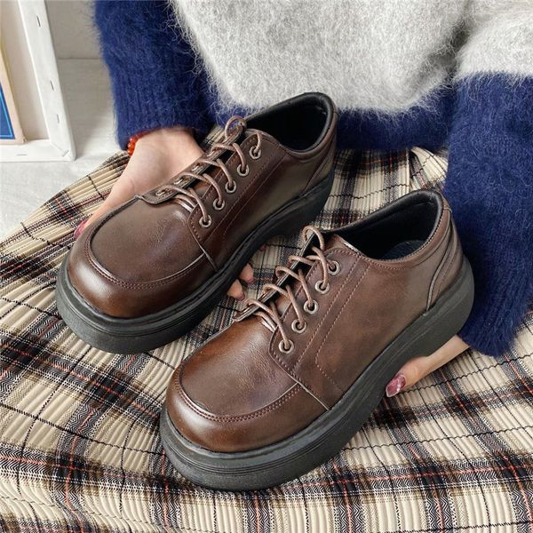 british black brown shoes for women lace up women casual shoes low ladies comfortable shoes zapatillas mujer oxford platform
british black brown shoes for women lace up women casual shoes low ladies comfortable shoes zapatillas mujer oxford platform