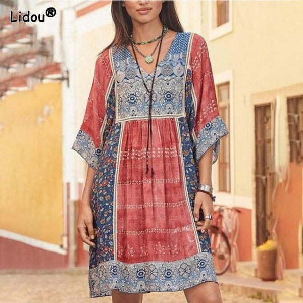 dresses vintage fashion summer new half sleeve straight loose waist dress vneck summer print retro comfortable women's clothing 2022, Black;gray
dresses vintage fashion summer new half sleeve straight loose waist dress vneck summer print retro comfortable women's clothing 2022, Black;gray