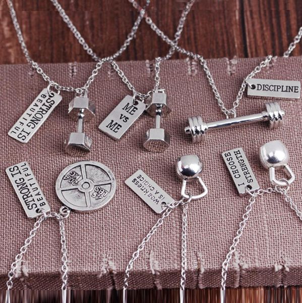 dumbbell pendant chain necklace fitness weightlifting gym crossfit charm jewelry1433522, Silver
dumbbell pendant chain necklace fitness weightlifting gym crossfit charm jewelry1433522, Silver