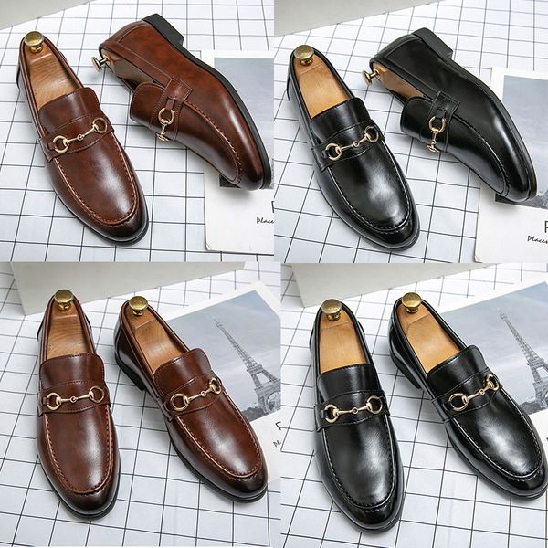 luxury brands men shoes metal buckle black brown pu leather loafers round toe flat heels fashion classic office professional comfortable cas
luxury brands men shoes metal buckle black brown pu leather loafers round toe flat heels fashion classic office professional comfortable cas