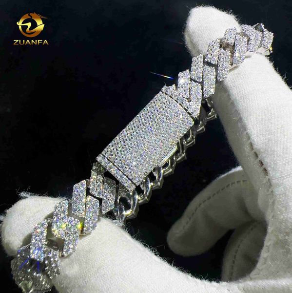 custom hip hop jewelry 10mm 2 rows vvs moissanite cuban link bracelet 925 silver cuban link chain for men women
custom hip hop jewelry 10mm 2 rows vvs moissanite cuban link bracelet 925 silver cuban link chain for men women
