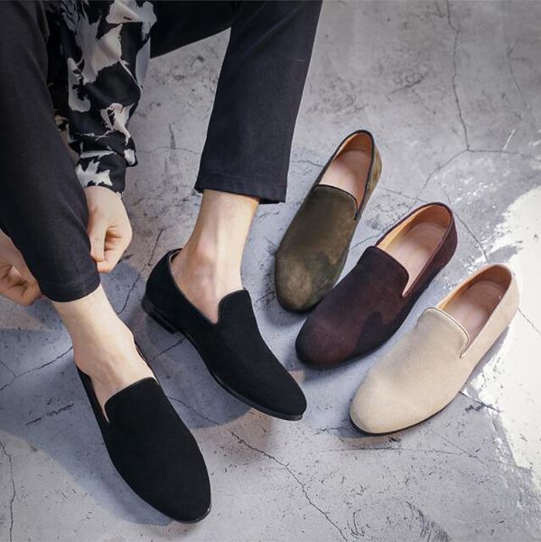 men's casual shoes suede genuine leather mens slip-on party wedding loafers moccasins men light comfortable driving flats, Black
men's casual shoes suede genuine leather mens slip-on party wedding loafers moccasins men light comfortable driving flats, Black