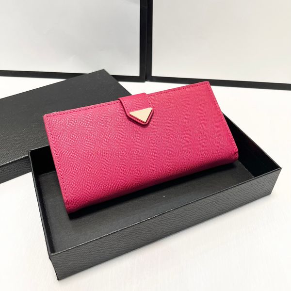 23 womens long wallets leather handbag designer saffiano high capacity card holder wallet triangle lock handbags with original box dust bag, Red;black
23 womens long wallets leather handbag designer saffiano high capacity card holder wallet triangle lock handbags with original box dust bag, Red;black