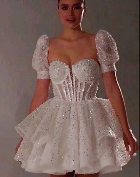 2023 ivory a-line graduation dress short sleeves sequined lace short mini homecoming party formal cocktail prom gowns dresses zj420, Blue;red
2023 ivory a-line graduation dress short sleeves sequined lace short mini homecoming party formal cocktail prom gowns dresses zj420, Blue;red
