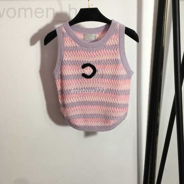 women's t-shirt designer 23ss women designer t shirts vest knits tee with striped embroidery letter crop runway high end custom luxury, White
women's t-shirt designer 23ss women designer t shirts vest knits tee with striped embroidery letter crop runway high end custom luxury, White
