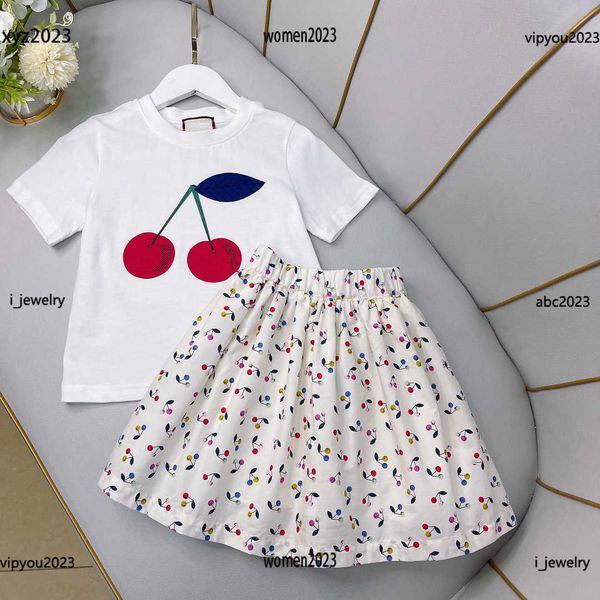 designer girls dress suits 2pcs multi color cherry patterned printed round neck t-shirt and elastic waist short skirt #multiple product, White
designer girls dress suits 2pcs multi color cherry patterned printed round neck t-shirt and elastic waist short skirt #multiple product, White