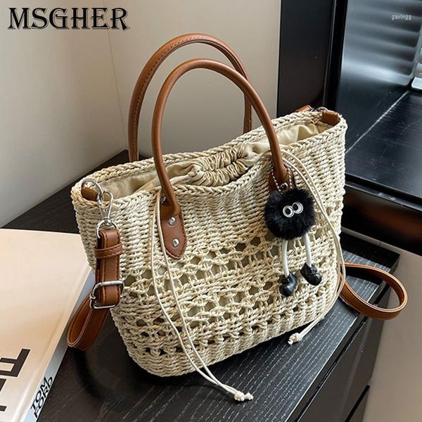 shoulder bags summer women weave straw big tote bag hollow out travel beach handmade shopper shopping with short handle
shoulder bags summer women weave straw big tote bag hollow out travel beach handmade shopper shopping with short handle