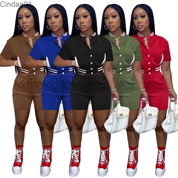 designer womens clothing sports tracksuits short sleeve button cardigan and pants thread splicing baseball uniform two piece set, Gray
designer womens clothing sports tracksuits short sleeve button cardigan and pants thread splicing baseball uniform two piece set, Gray