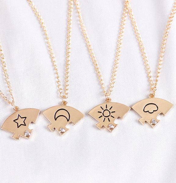 4piece set friend friendship necklace sun moon cloud and star inlaid rhinestone stitching bff pendant fashion jewelry gift2408000, Silver
4piece set friend friendship necklace sun moon cloud and star inlaid rhinestone stitching bff pendant fashion jewelry gift2408000, Silver