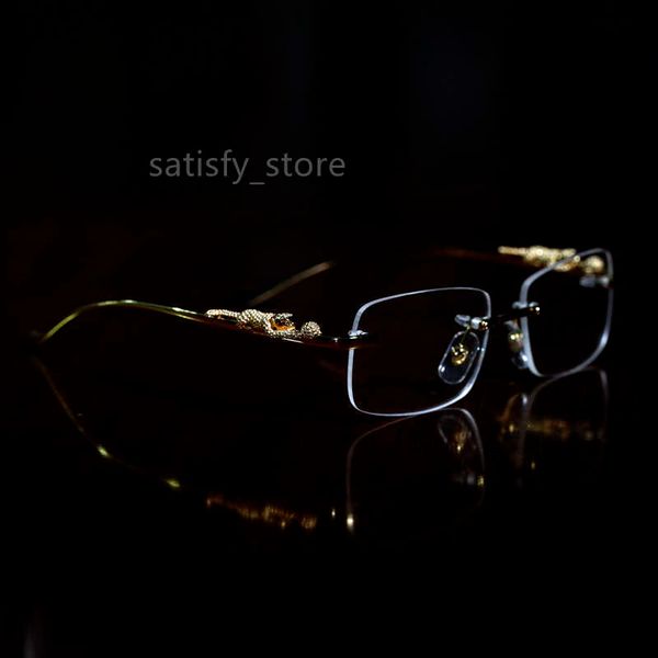 luxury designer sunglasses eyeglasses frames temples with panther heads metal frameless full rim semi rimless rectangular shape for men woma, Black
luxury designer sunglasses eyeglasses frames temples with panther heads metal frameless full rim semi rimless rectangular shape for men woma, Black