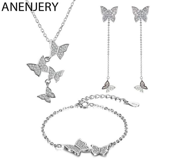 anenjery exquisite s925 stamp silver color micro zircon butterfly tassel necklaceearringbracelet for women jewelry sets 2009234254576
anenjery exquisite s925 stamp silver color micro zircon butterfly tassel necklaceearringbracelet for women jewelry sets 2009234254576