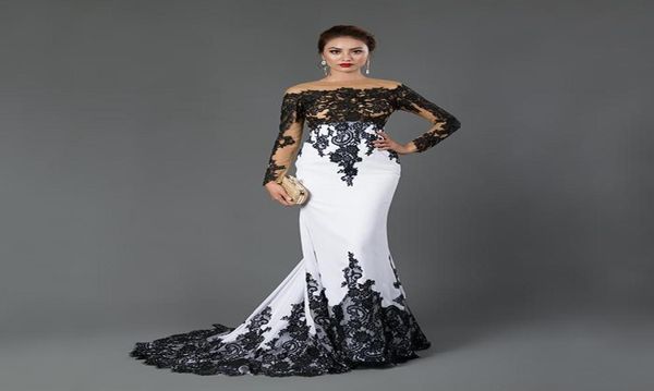 white and black mermaid evening dresses 2020 new selling custom applique offtheshoulder long sleeve lace formal prom party g9987388, Black;red
white and black mermaid evening dresses 2020 new selling custom applique offtheshoulder long sleeve lace formal prom party g9987388, Black;red