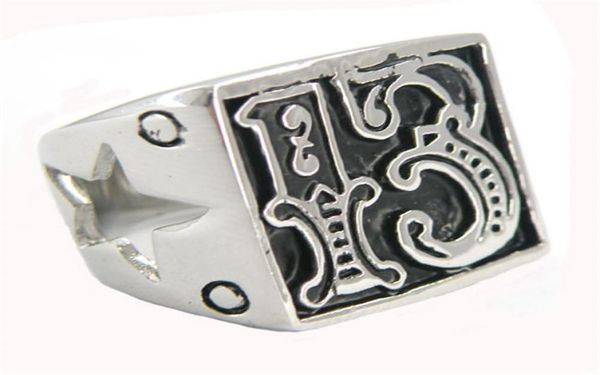 fanssteel stainless steel vintage mens or wemens jewelry signet lucky evil 13 cutout star biker ring number ring 10w33179m9150664, Silver
fanssteel stainless steel vintage mens or wemens jewelry signet lucky evil 13 cutout star biker ring number ring 10w33179m9150664, Silver
