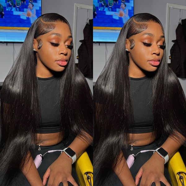 bone straight transparent lace front wig 30 40 inch preplucked human hair brazilian remy 13x4 frontal for women, Black;brown
bone straight transparent lace front wig 30 40 inch preplucked human hair brazilian remy 13x4 frontal for women, Black;brown