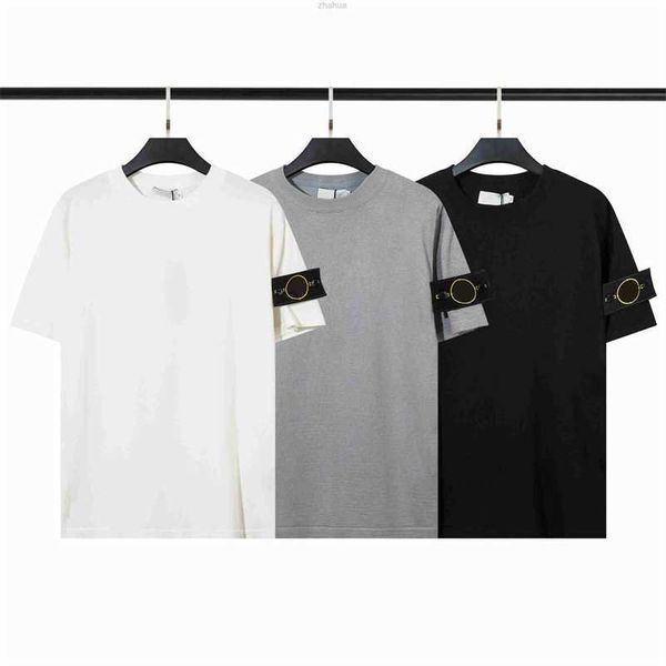 men's t shirt company designer stone tees summer menswear breathable loose button badge lovers street fashion 8n70, White;black
men's t shirt company designer stone tees summer menswear breathable loose button badge lovers street fashion 8n70, White;black