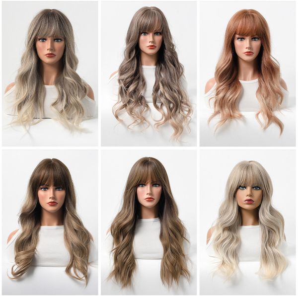 22 inch gray ombre womens wig with bangs long curls high temperature fiber full head cover versatile styles perfect for daily wear and speci, Black
22 inch gray ombre womens wig with bangs long curls high temperature fiber full head cover versatile styles perfect for daily wear and speci, Black