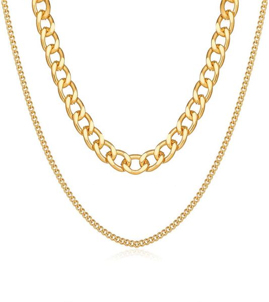basic punk alloy layered curb cuban chain necklace for men women vintage gold link chain choker solid metal jewelry gifts3801438, Silver
basic punk alloy layered curb cuban chain necklace for men women vintage gold link chain choker solid metal jewelry gifts3801438, Silver