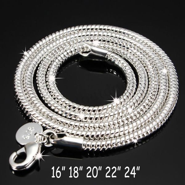3mm 925 sterling chain silver snake necklace 16 18 20 22 24 inch solid silver lobster clasp necklace chains for women jewelry285k
3mm 925 sterling chain silver snake necklace 16 18 20 22 24 inch solid silver lobster clasp necklace chains for women jewelry285k