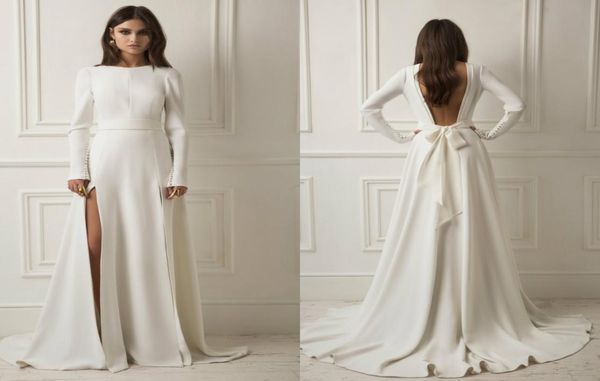 2018 dream lihi hod country wedding dresses backless sweep train simple long sleeve bridal dress popular satin plus size wed9913915, White
2018 dream lihi hod country wedding dresses backless sweep train simple long sleeve bridal dress popular satin plus size wed9913915, White