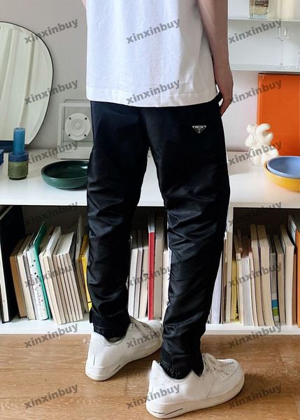 xinxinbuy men women designer pant nylon metal triangle label pocket spring summer casual pants blue s-2xl, Black;brown
xinxinbuy men women designer pant nylon metal triangle label pocket spring summer casual pants blue s-2xl, Black;brown