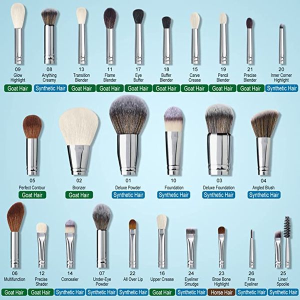 bueart design 26 * gift real natural mountain hair brush professional white label makeup brush set with box
bueart design 26 * gift real natural mountain hair brush professional white label makeup brush set with box