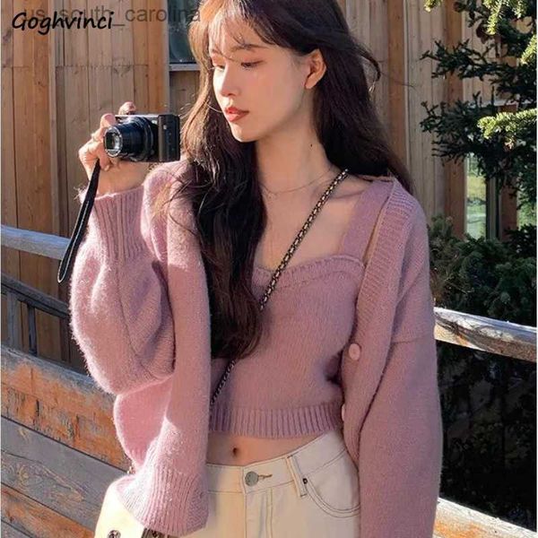 sets woman solid button tanks cardigan elegant all-match sweet office ladies korean style fashion casual long sleeve autumn cozy l230522, White
sets woman solid button tanks cardigan elegant all-match sweet office ladies korean style fashion casual long sleeve autumn cozy l230522, White