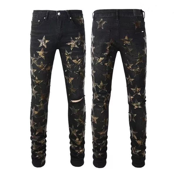 black ripped jeans miri designer jeans motorcycle trendy ripped patchwork hole size 30-40 streetwear all year round slim legged jeans #01, Blue
black ripped jeans miri designer jeans motorcycle trendy ripped patchwork hole size 30-40 streetwear all year round slim legged jeans #01, Blue