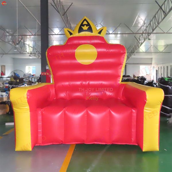 Image of 3mH 10ft with blower Outdoor Activities commercial King and Queen Throne Chairs Royal Inflatable Wedding Throne Chairs for Rental
