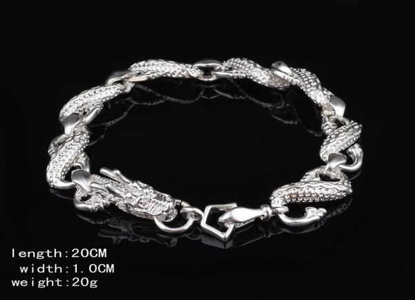 925 sterling silver dragon chain bracelet 10mm x20cm cool street style fashion jewelry christmas gifts low 7047871, Golden;silver
925 sterling silver dragon chain bracelet 10mm x20cm cool street style fashion jewelry christmas gifts low 7047871, Golden;silver