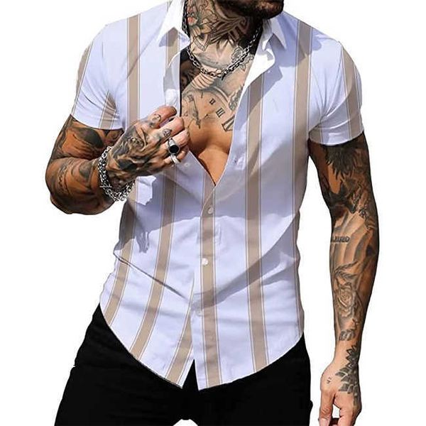 men's short sleeve party button down shirts casual business striped printed shirts e, White;black
men's short sleeve party button down shirts casual business striped printed shirts e, White;black