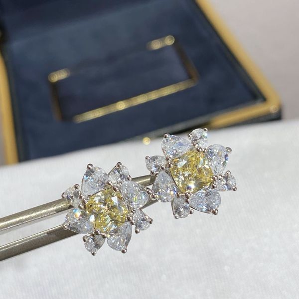 925 sterling silver yellow crystal flower stud earrings for girls fashion jewelry brand earrings, Golden;silver
925 sterling silver yellow crystal flower stud earrings for girls fashion jewelry brand earrings, Golden;silver