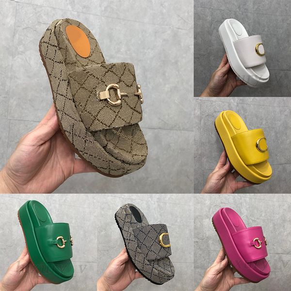 designer platform slippers women canvas slides silver buckle leather sandals thick bottom high heels men embroidered rubber flip flops, Black
designer platform slippers women canvas slides silver buckle leather sandals thick bottom high heels men embroidered rubber flip flops, Black