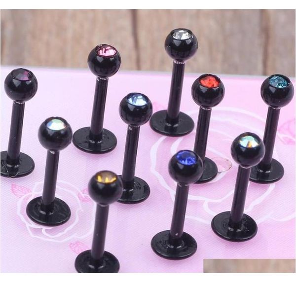16 ga labret with fivegem balls lip ring labret ring body jewelry mixing colors 2rvxj9490175, Black
16 ga labret with fivegem balls lip ring labret ring body jewelry mixing colors 2rvxj9490175, Black