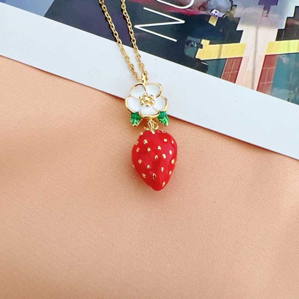 us ks colorful enamel glazed strawberry flower cute and simple plated necklace small and fresh daily collar chain, Black
us ks colorful enamel glazed strawberry flower cute and simple plated necklace small and fresh daily collar chain, Black