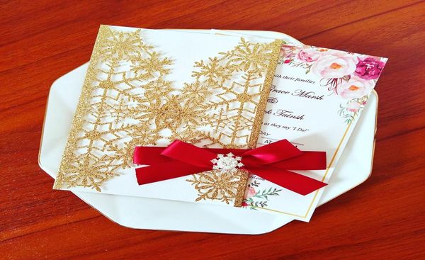 rhinestone snowflake gold glitter personalized print wedding invitation cards with bow diy champagne laser cut bridal shower party5925928, Black
rhinestone snowflake gold glitter personalized print wedding invitation cards with bow diy champagne laser cut bridal shower party5925928, Black