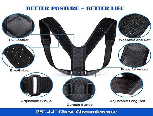 posture corrector clavicle spine back shoulder lumbar brace support belt posture correction prevents slouching dhl 2171292, Black;blue
posture corrector clavicle spine back shoulder lumbar brace support belt posture correction prevents slouching dhl 2171292, Black;blue