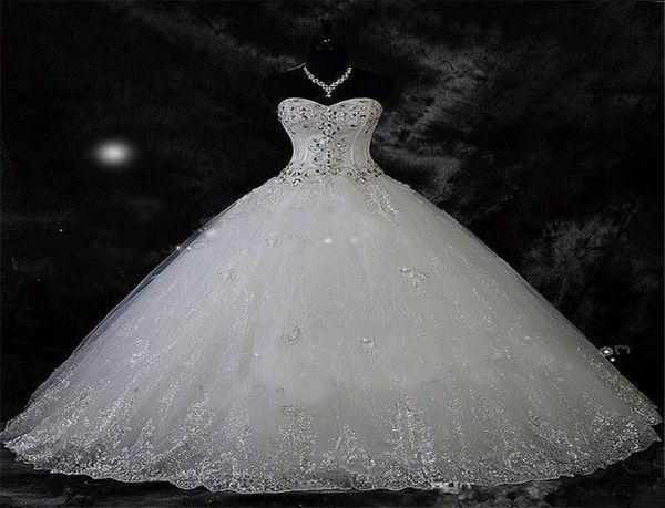 sparkling beading crystal ball gown wedding dresses lace rhinestone plus size robe de mariage bridal vestido de novia2088630, White
sparkling beading crystal ball gown wedding dresses lace rhinestone plus size robe de mariage bridal vestido de novia2088630, White