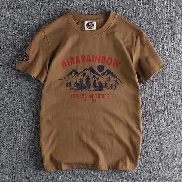 summer new american retro short sleeve o-neck mountain printed t-shirt men's fashion 100% cotton washed old youth casual, White;black
summer new american retro short sleeve o-neck mountain printed t-shirt men's fashion 100% cotton washed old youth casual, White;black