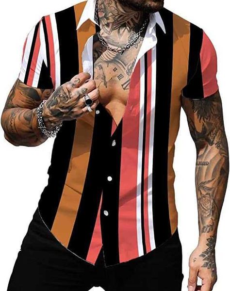 short sleeve men's party button down shirts casual business striped printed shirts wkvv, White;black
short sleeve men's party button down shirts casual business striped printed shirts wkvv, White;black