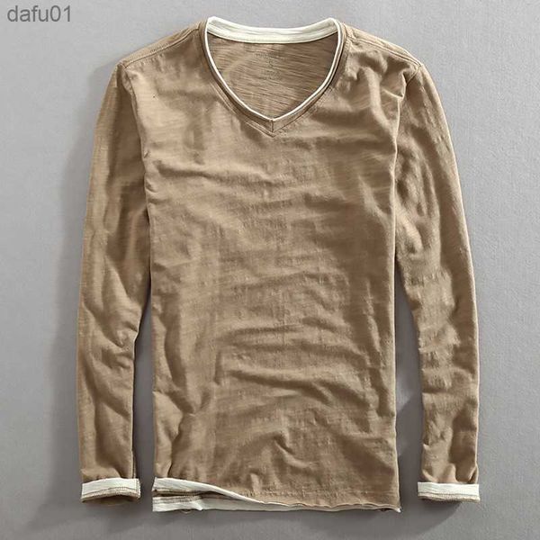 2023 fashion mens t shirt vintage v-neck long sleeve t-shirts male casual thin solid tee tshirt soft comfortable clothing l230520, White;black
2023 fashion mens t shirt vintage v-neck long sleeve t-shirts male casual thin solid tee tshirt soft comfortable clothing l230520, White;black
