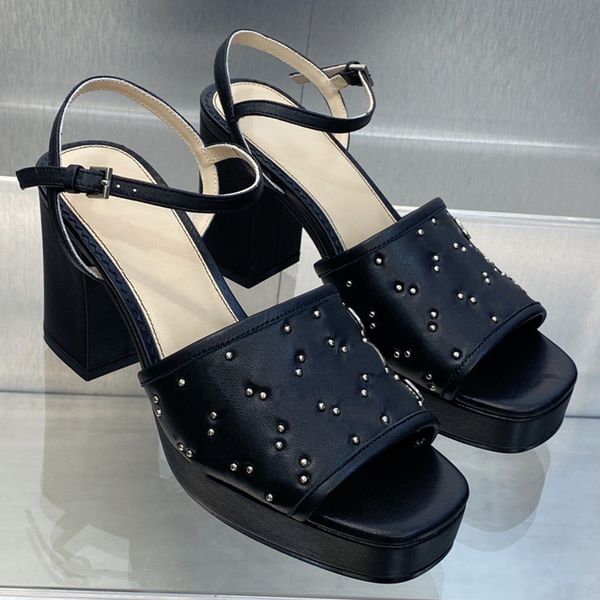 womens interlockingn studsn sandal 7198 black leather mid heel platform sandals a defined heel is paired with a defined platform sole as an
womens interlockingn studsn sandal 7198 black leather mid heel platform sandals a defined heel is paired with a defined platform sole as an