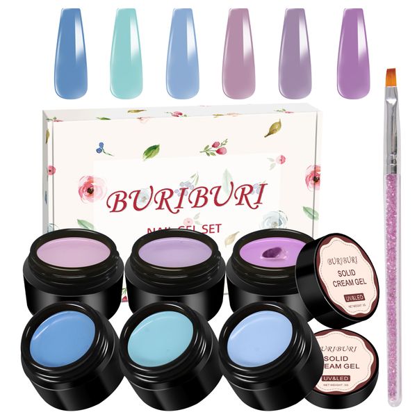 buriburi 6 colors solid gel nail polish set with nail brush cream pudding gel polish set for home nail salon nail art gtzl6, Red;pink
buriburi 6 colors solid gel nail polish set with nail brush cream pudding gel polish set for home nail salon nail art gtzl6, Red;pink