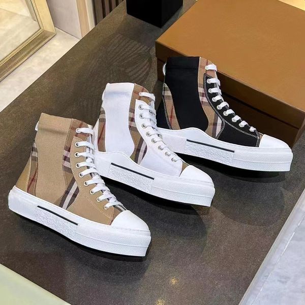 shoes designer luxury brand men's women's high lace-up sneakers fabric plaid patchwork comfortable sole flats
shoes designer luxury brand men's women's high lace-up sneakers fabric plaid patchwork comfortable sole flats