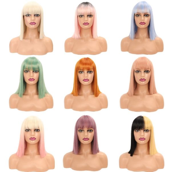 stylish short curly bob wigs with bangs for women synthetic hair full cap variety of styles for diverse look high-quality durable lightweigh, Black
stylish short curly bob wigs with bangs for women synthetic hair full cap variety of styles for diverse look high-quality durable lightweigh, Black