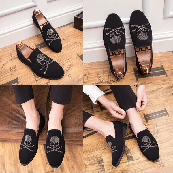 luxury men casual shoe loafers men shoes trend fashion rhinestone leather shoes comfortable breathable business formal shoes size 38-44, Black
luxury men casual shoe loafers men shoes trend fashion rhinestone leather shoes comfortable breathable business formal shoes size 38-44, Black
